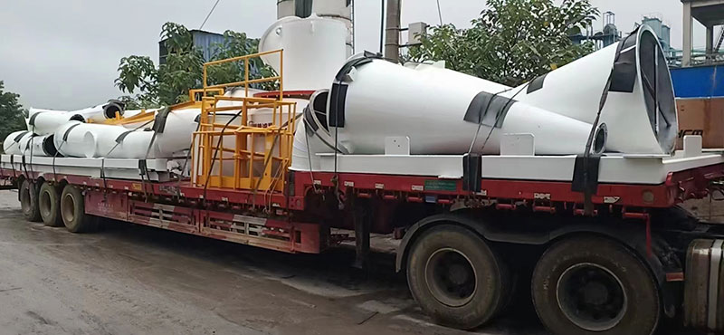 湖南某老板訂購時產十五噸氫氧化鈣生產線貨物到場剪影！